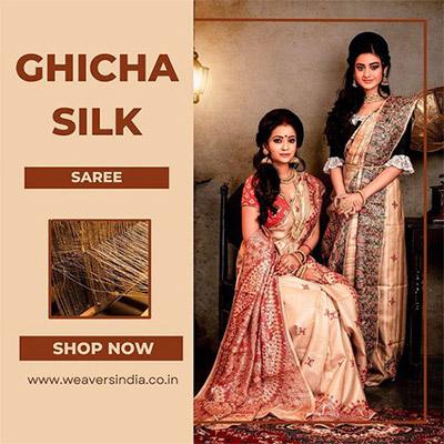 Ghicha Silk Saree - WeaversIndia