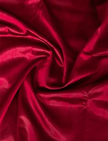 Maroon Black Duel Tone Bishnupuri Silk Fabric - WeaversIndia