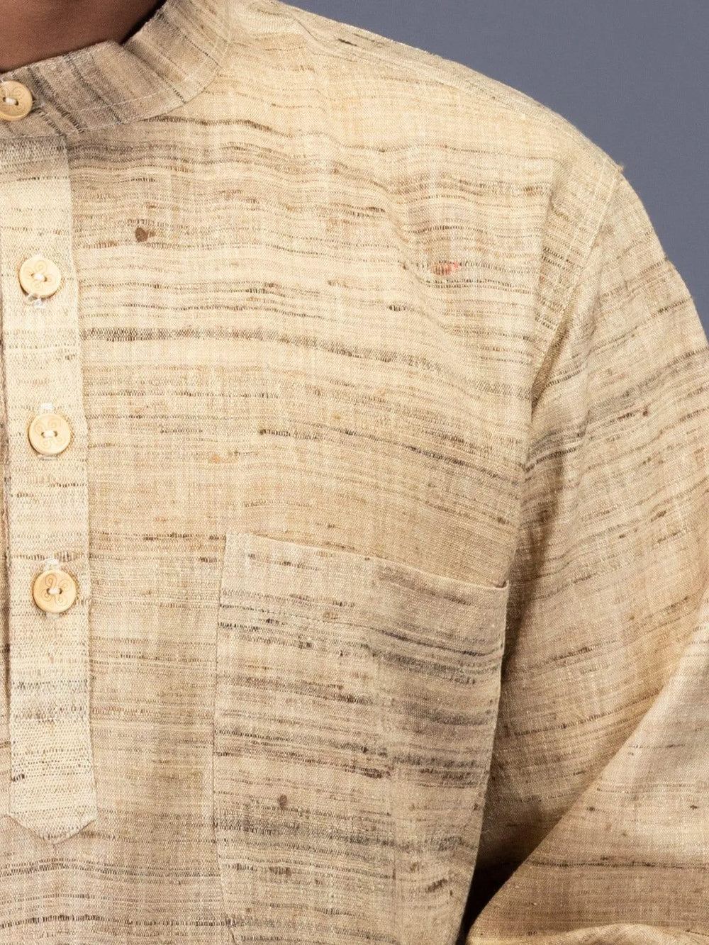 Medium Length Ketya Matka Silk Men Kurta - WeaversIndia