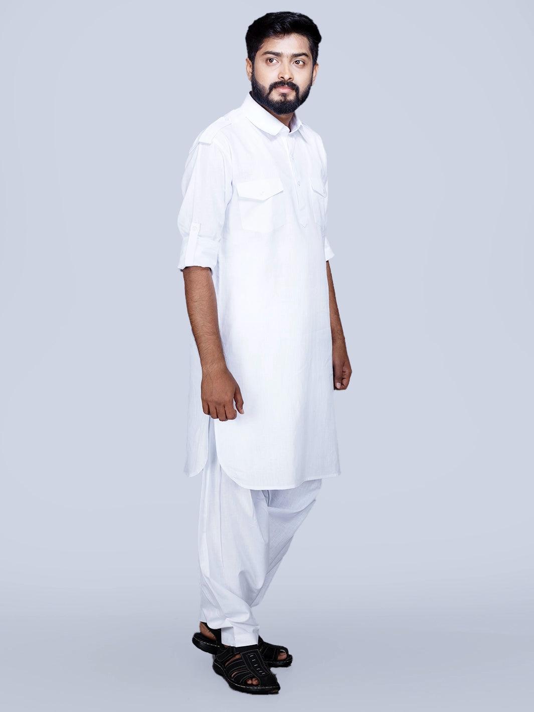 Pathani kurta white hotsell