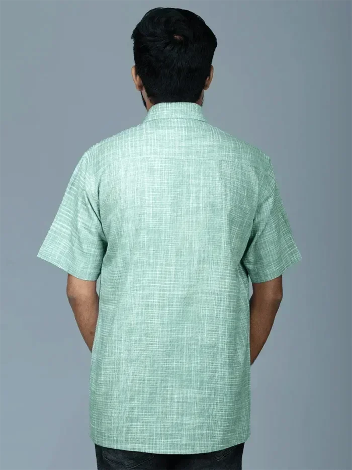 Green Springs Handwoven Cotton Men Shirt - WeaversIndia