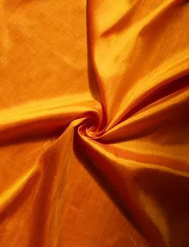 Yellow Orange Bishnupuri Silk Fabric 44