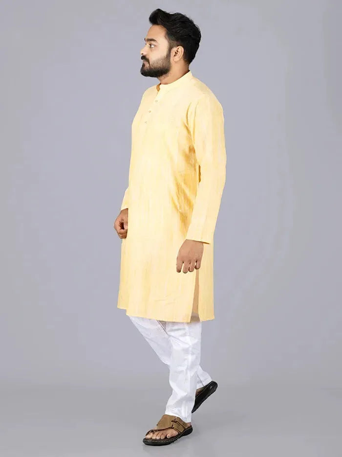 Amber Springs Organic Cotton Men Kurta - WeaversIndia