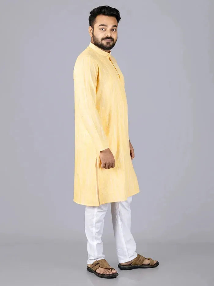 Amber Springs Organic Cotton Men Kurta - WeaversIndia