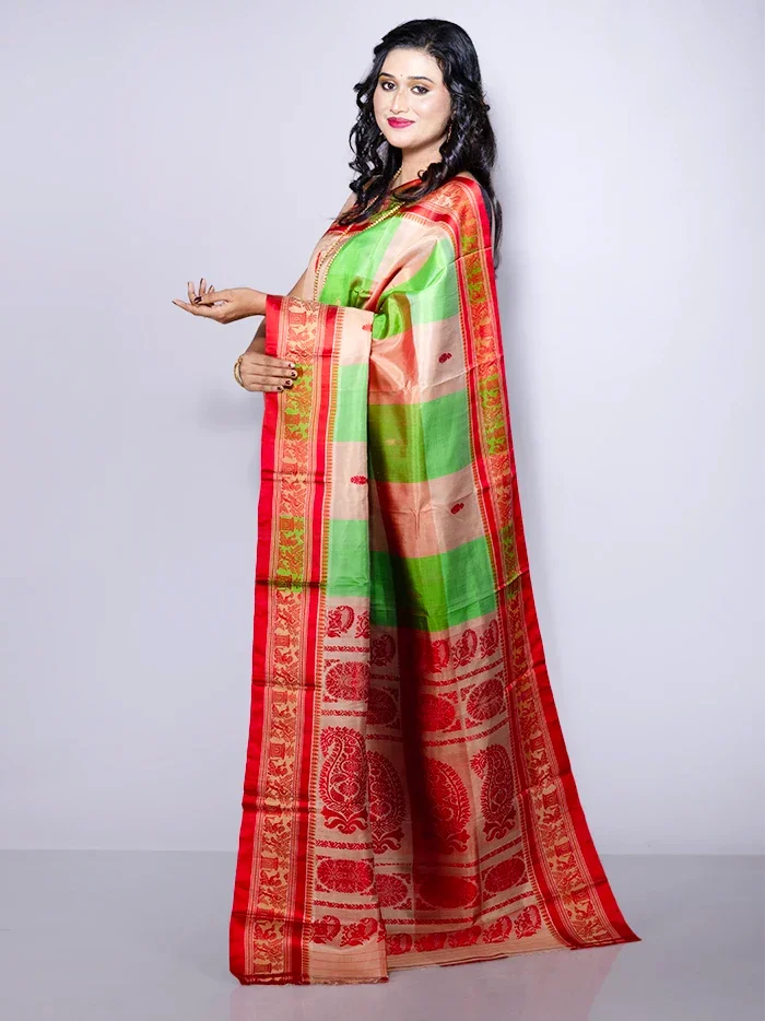 Allover Traditional Garad Silk Saree - WeaversIndia