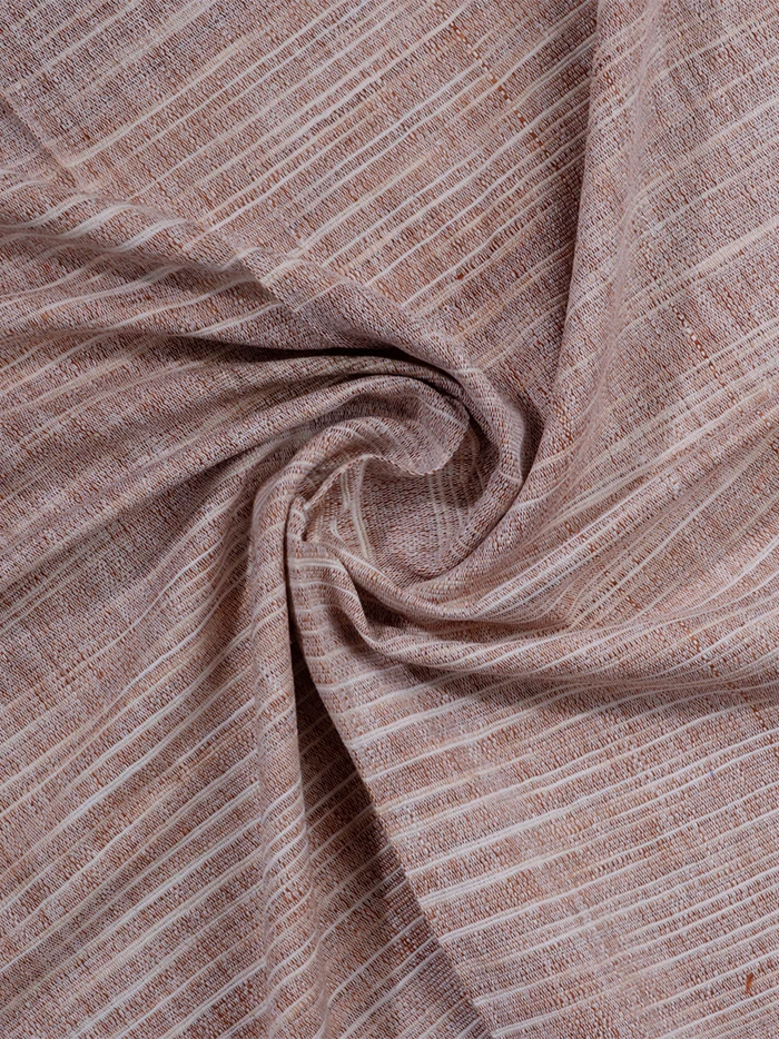 Brown Handwoven Organic Cotton Khaddar Fabric 36 Inch Width