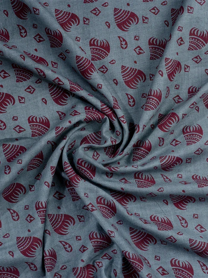 Printed Handwoven Organic Cotton Fabric 44 Inch Width