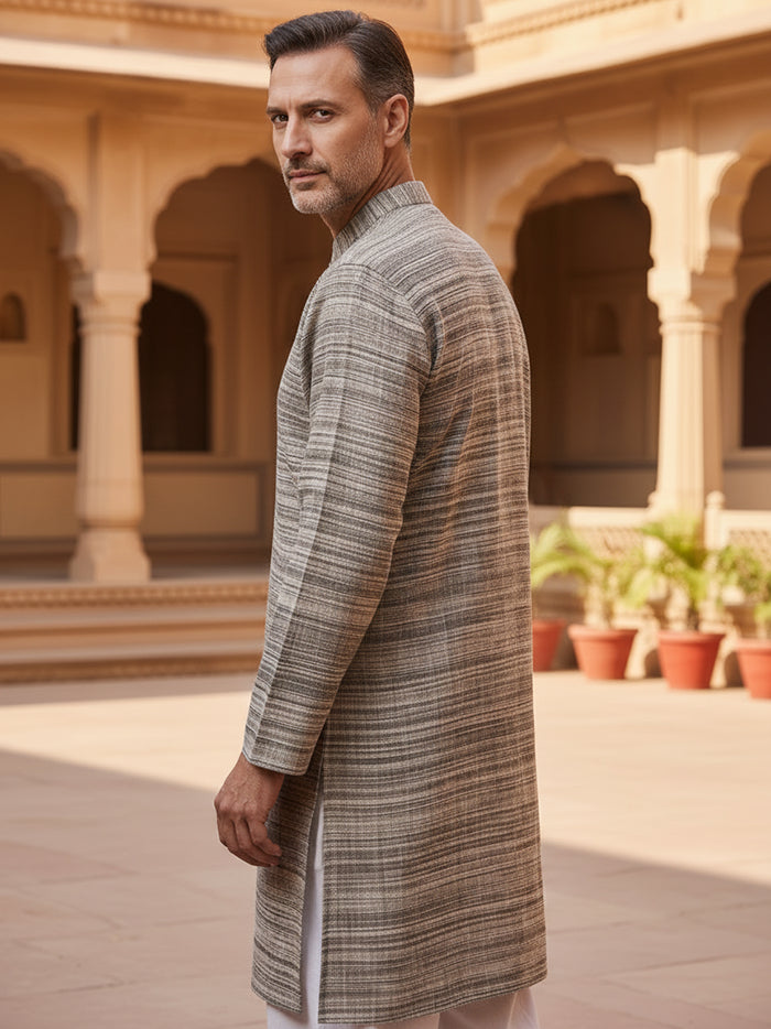 Handwoven Organic Cotton Khaddar Men Kurta