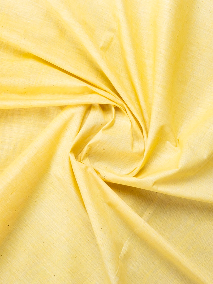 Yellow 150 Count Fine Khadi Muslin Fabric 44 Inch Width