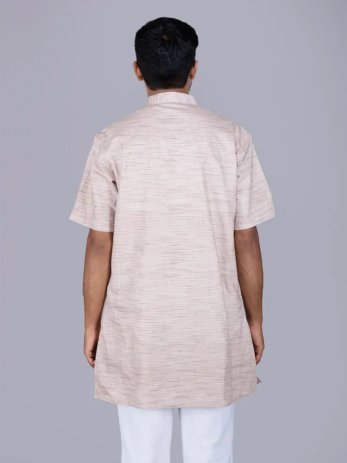 Wheat Springs Handwoven Organic Cotton Men Kurta - WeaversIndia