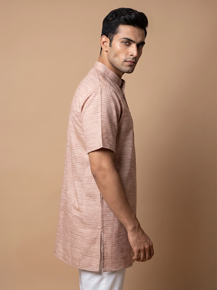 Brown Springs Handwoven Organic Cotton Men Kurta