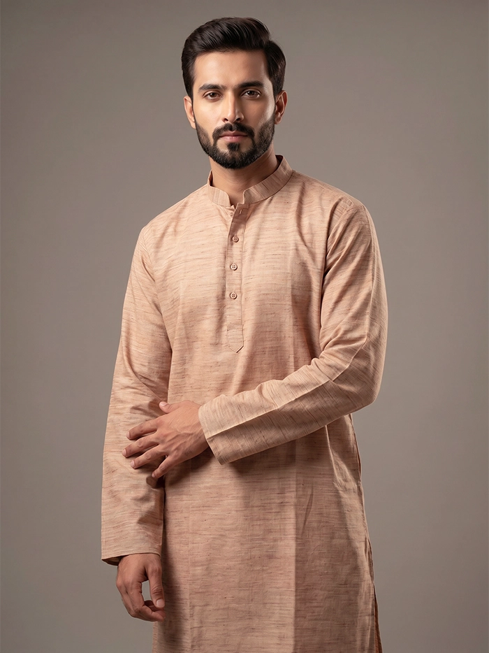 Brown sugar Springs Handwoven khadi Cotton Men Kurta