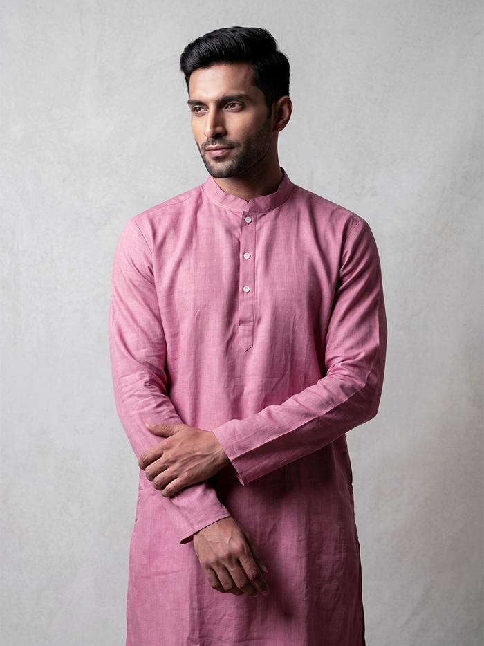 Desert Rose Handwoven khadi Cotton Men Kurta