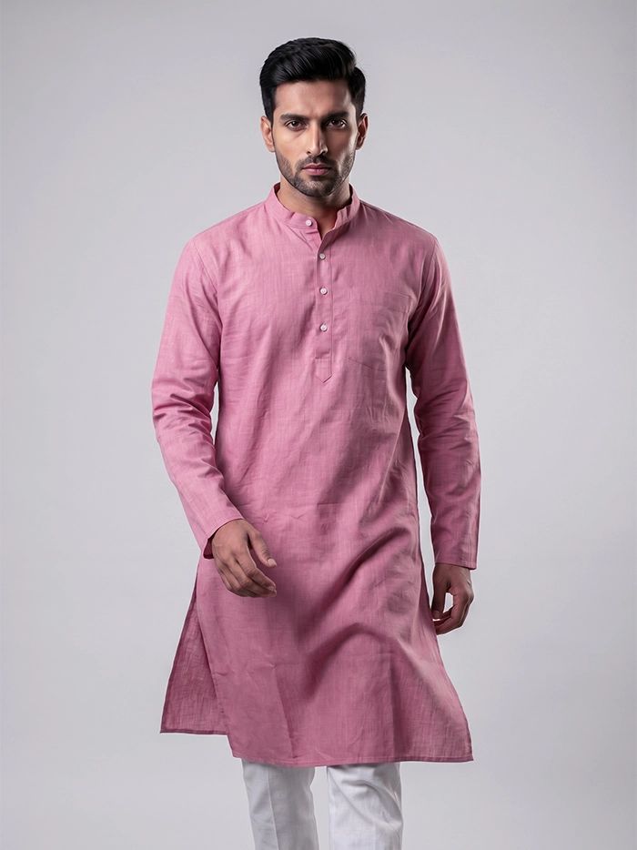 Desert Rose Handwoven khadi Cotton Men Kurta