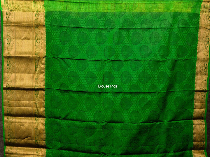 Black Allover Kanchipuram Silk Bridal Saree - WeaversIndia