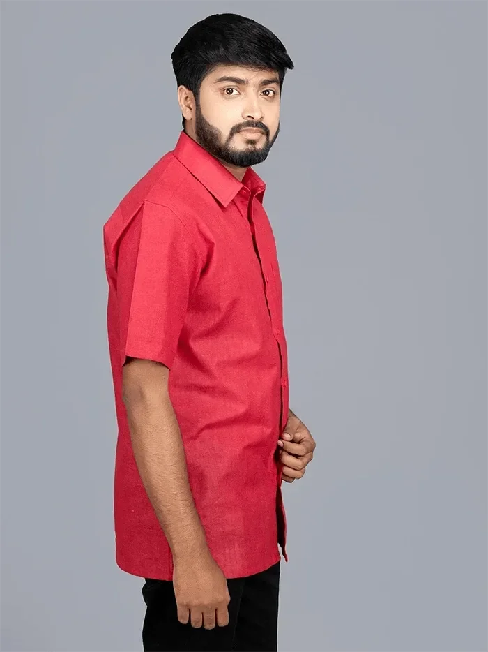 Rad Handwoven Organic Cotton Formal Men Shirt - WeaversIndia