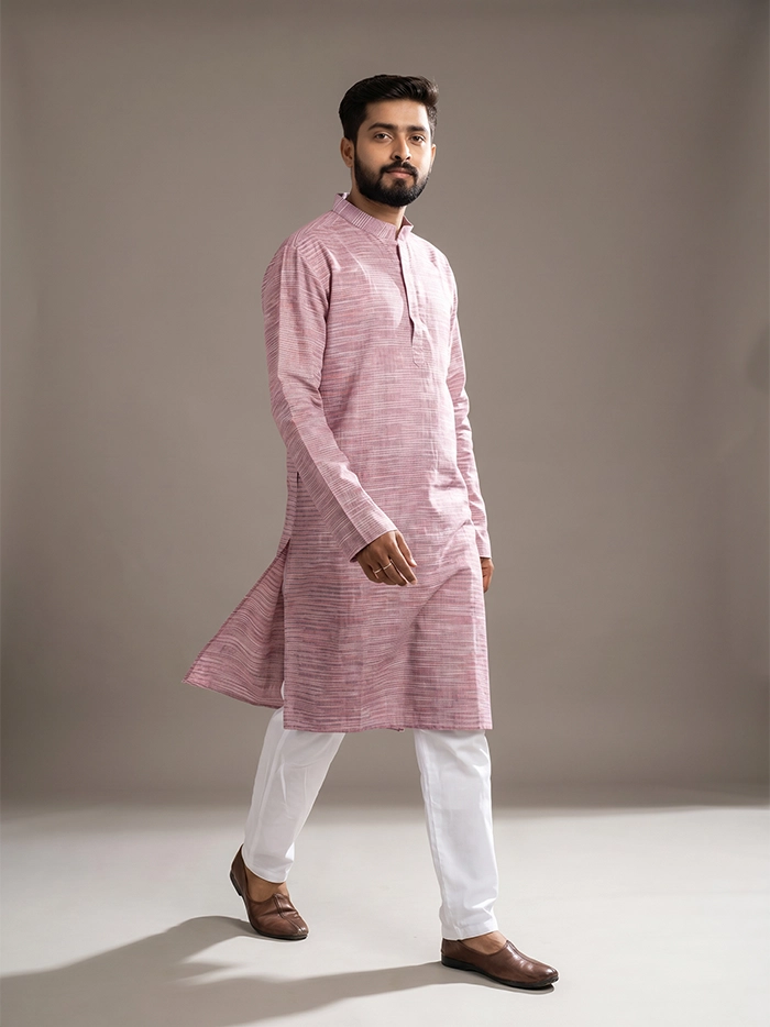 Multi Color Springs Organic Cotton Full Sleeves Men Kurta