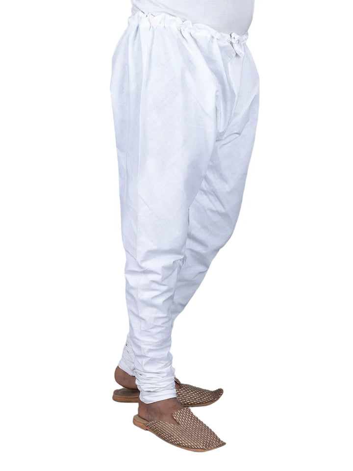 Organic Cotton White Churidar Pajama