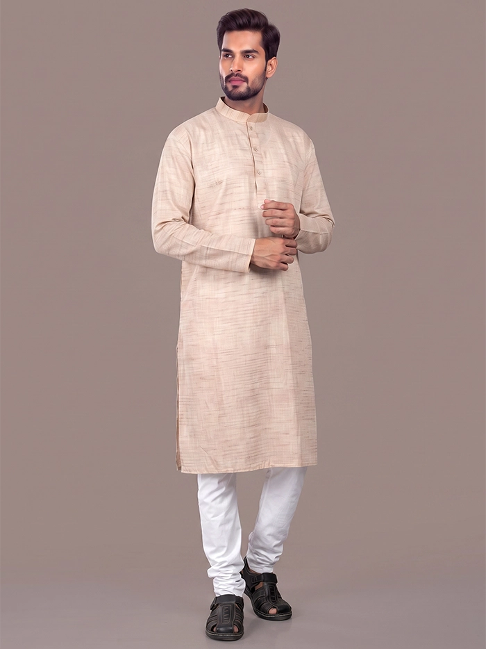 Soft Sand Springs Handwoven Organic Cotton Men Kurta