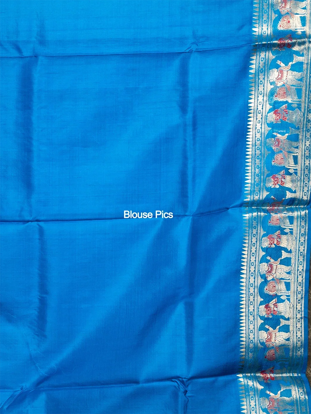 Azure Traditional Minakari Swarnachari Silk Saree - WeaversIndia