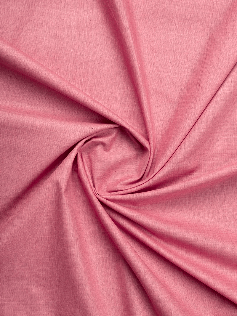 Charm Pink Solid Handwoven Organic Cotton Fabric 44 Inch Width - WeaversIndia