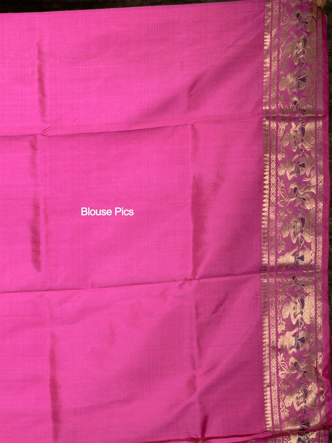 Deep Pink Traditional Minakari Swarnachari Silk Saree - WeaversIndia