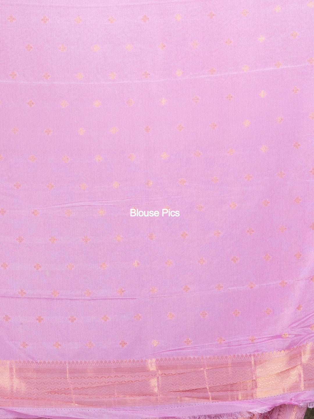 Elegant Baby Pink Allover Organza Silk Saree - WeaversIndia