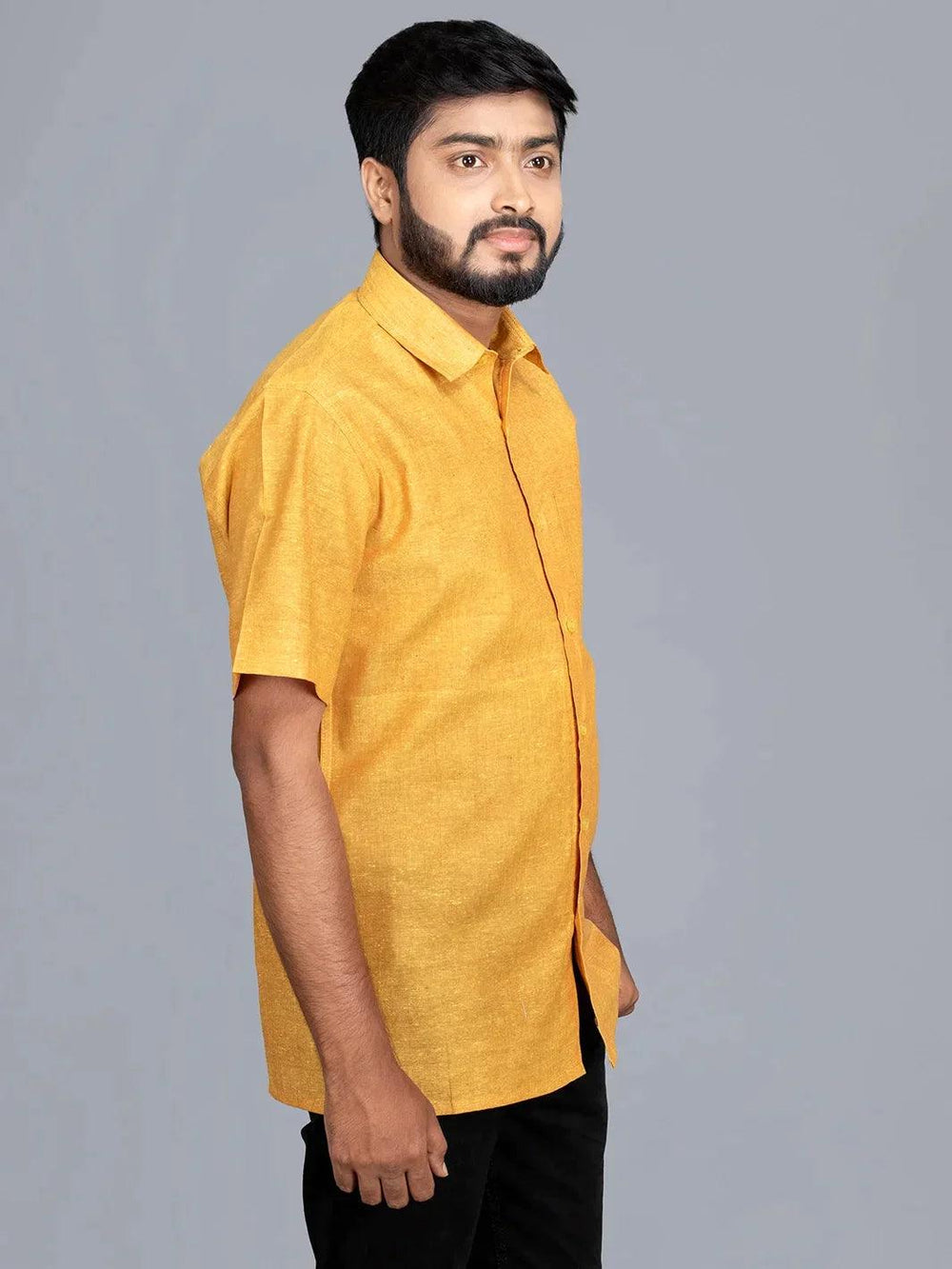 Mikado Handwoven Organic Cotton Formal Men Shirt - WeaversIndia