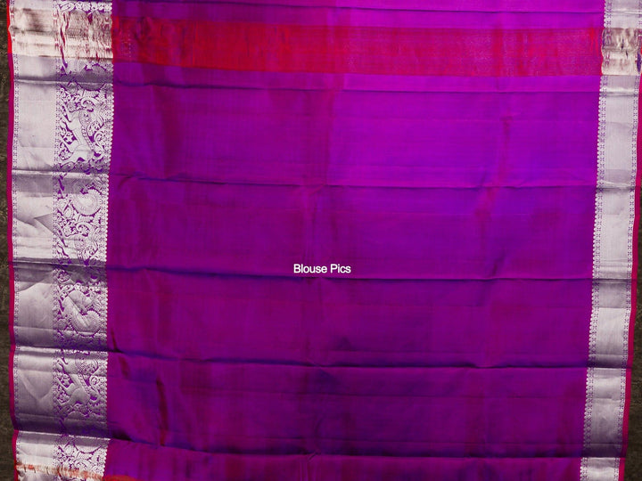 Royal Blue Allover Kanchipuram Silk Bridal Saree - WeaversIndia