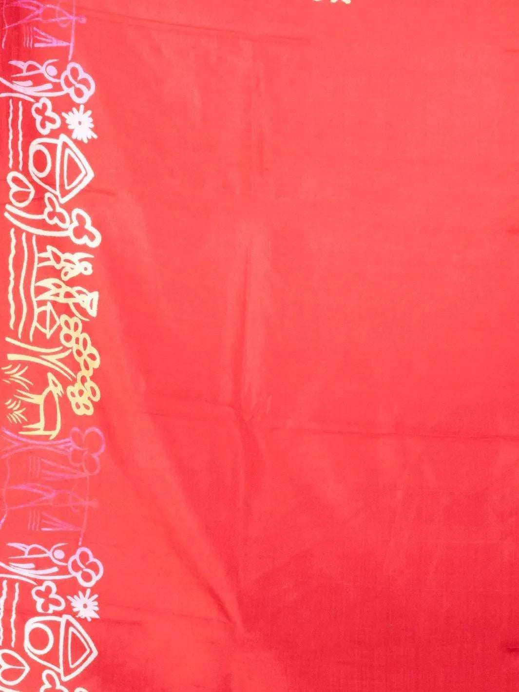 Wonderful Printed Bishnupuri Katan Silk Saree - WeaversIndia
